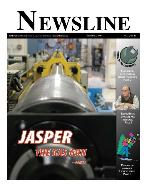 NEWSLINE - Lawrence Livermore National Laboratory