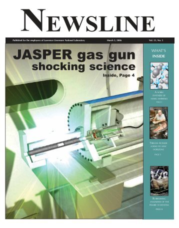 JASPER gas gun - NEWSLINE - Lawrence Livermore National ...