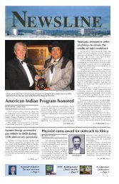 American Indian Program honored - NEWSLINE - Lawrence ...