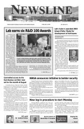 Lab earns six R&D 100 Awards - NEWSLINE - Lawrence Livermore ...