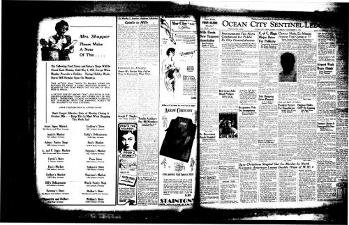 Nov Ocean Newspaper City On-Line Archives 1951 of -