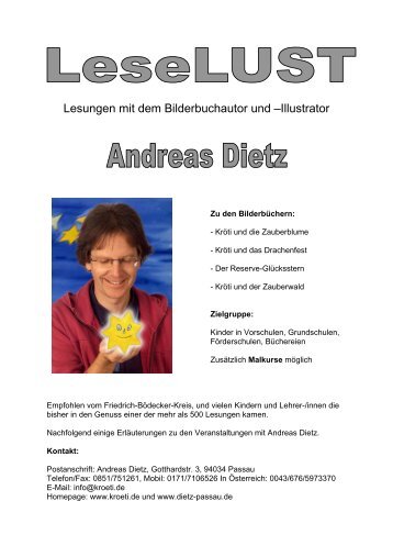 Lesungen mit dem Bilderbuchautor und –Illustrator - Schule.at
