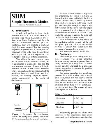 Simple Harmonic Motion