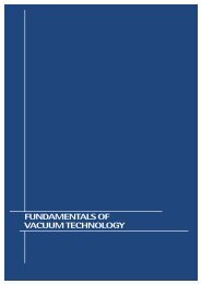 FUNDAMENTALS OF VACUUM TECHNOLOGY