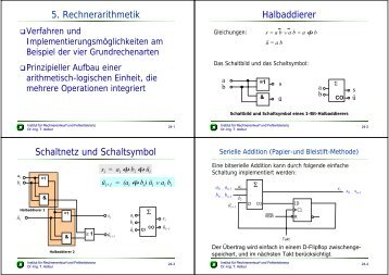 5. Rechnerarithmetik Halbaddierer Schaltnetz ... - next-internet.com