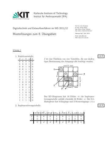 Musterlösungen zum 8. Übungsblatt - next-internet.com