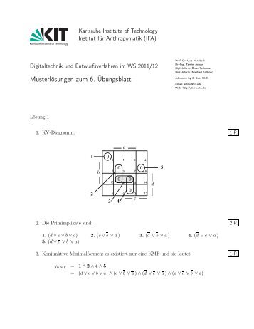 Musterlösungen zum 6. Übungsblatt - next-internet.com