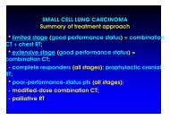 TREATMENT OF SMALL CELL LUNG CARCINOMA X ...