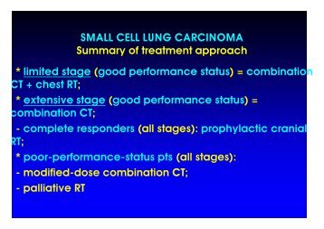 TREATMENT OF SMALL CELL LUNG CARCINOMA X ...