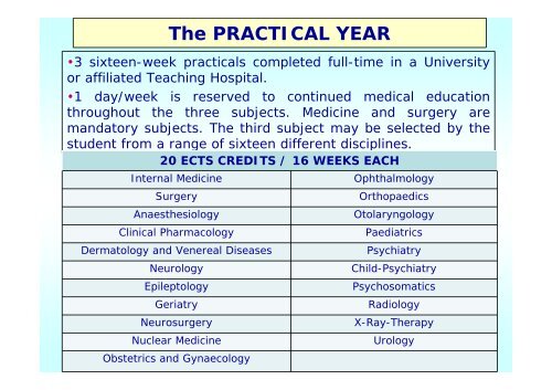 5° ANNO - Facoltà di Medicina e Chirurgia - Università degli studi di ...