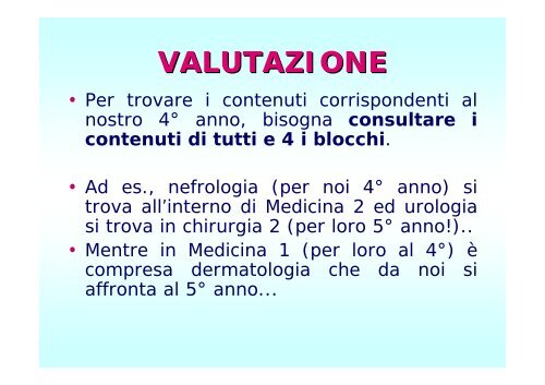 5° ANNO - Facoltà di Medicina e Chirurgia - Università degli studi di ...