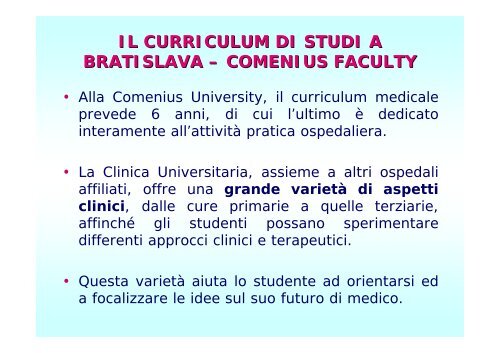 5° ANNO - Facoltà di Medicina e Chirurgia - Università degli studi di ...