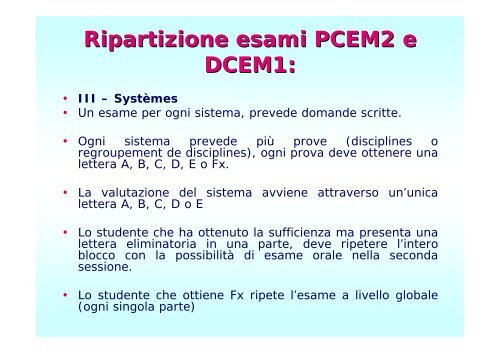 5° ANNO - Facoltà di Medicina e Chirurgia - Università degli studi di ...