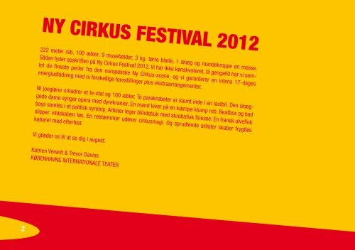 Hent NY CIRKUS FESTIVAL programmet - Københavns ...