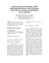cubic b-spline interpolation method for singular integral equations ...