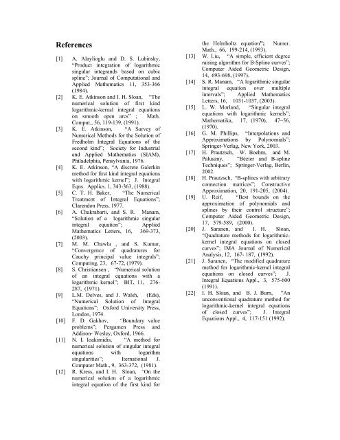 cubic b-spline interpolation method for singular integral equations ...