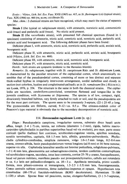 A CONSPECTUS OF THE LICHEN GENUS STEREOCAULON ...