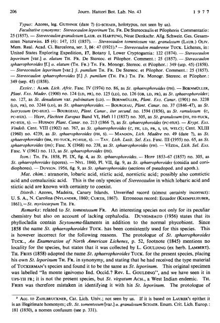 A CONSPECTUS OF THE LICHEN GENUS STEREOCAULON ...