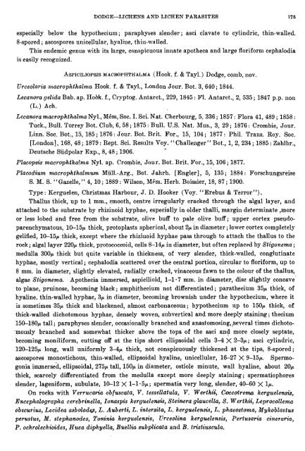 LICHENS AND LICHEN. PARASITES