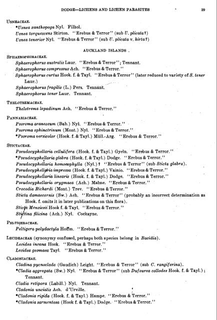 LICHENS AND LICHEN. PARASITES