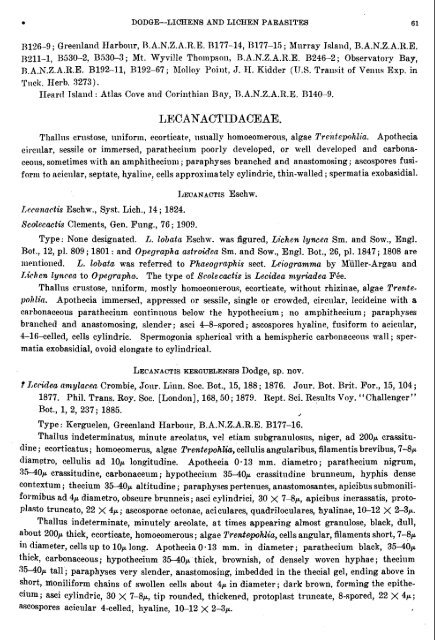 LICHENS AND LICHEN. PARASITES