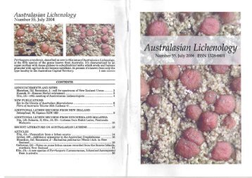 Australasian Lichenology