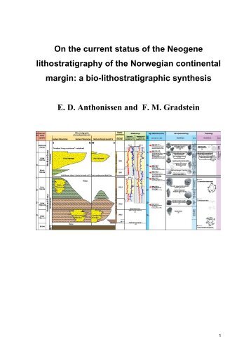 On the current status of the Neogene lithostratigraphy of the ...