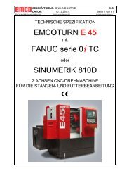 EMCOTURN E 45 FANUC serie 0i TC SINUMERIK 810D
