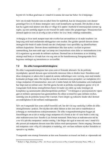 Norsk rapport - FFI rapporter - Forsvarets forskningsinstitutt