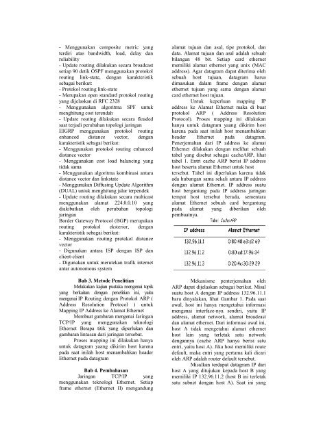 IP Routing dengan Protokol ARP ( Address Resolution Protocol ...