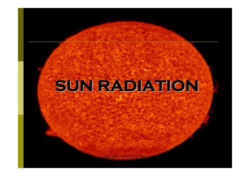 SUN RADIATION