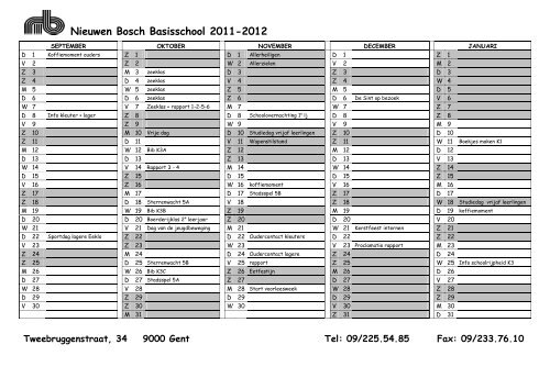 Nieuwen Bosch Basisschool 2011-2012