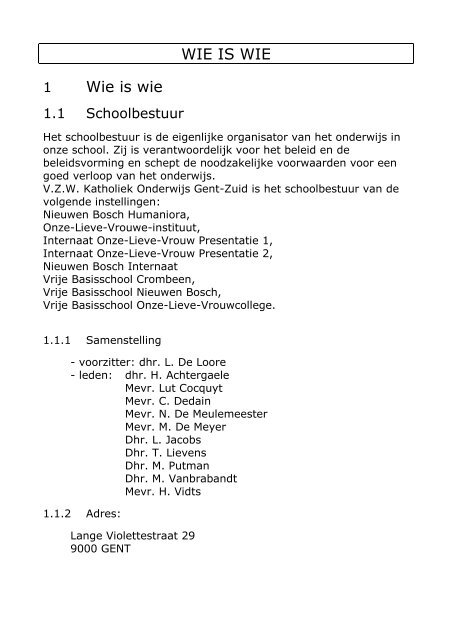 HOOFDSTUK I: - Nieuwen Bosch