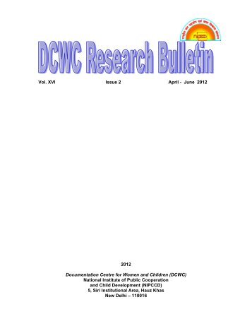 Vol. XVI Issue 2 April - June 2012 2012 Documentation ... - Nipccd
