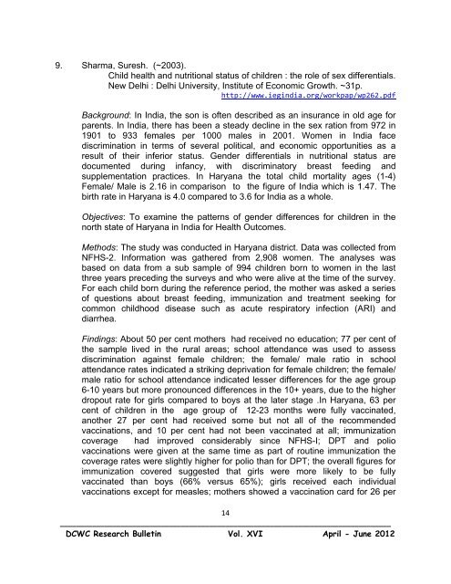 Vol. XVI Issue 2 April - June 2012 2012 Documentation ... - Nipccd