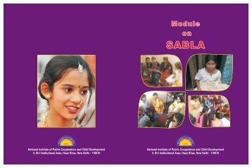 Sabla training module - Ministry of Women and Child Development
