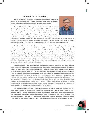 From the Director's Desk - Nipccd
