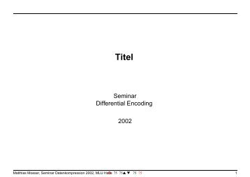 Seminar Differential Encoding 2002