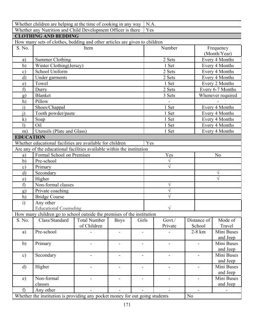 Part B State wise Profile of Child Care Institutions - Nipccd