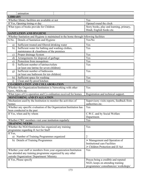 Part B State wise Profile of Child Care Institutions - Nipccd