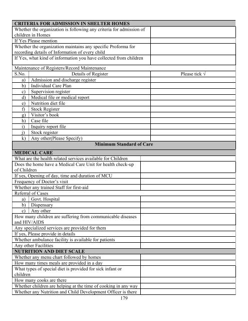 Part B State wise Profile of Child Care Institutions - Nipccd