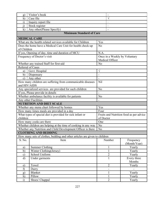 Part B State wise Profile of Child Care Institutions - Nipccd