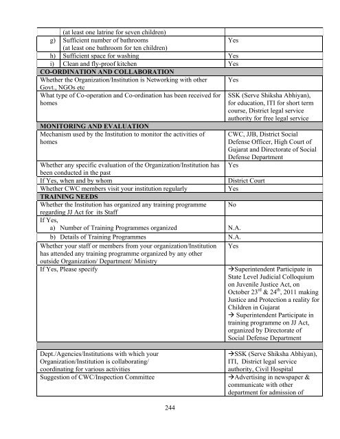 Part B State wise Profile of Child Care Institutions - Nipccd