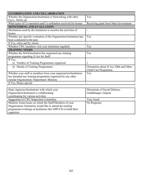 Part B State wise Profile of Child Care Institutions - Nipccd