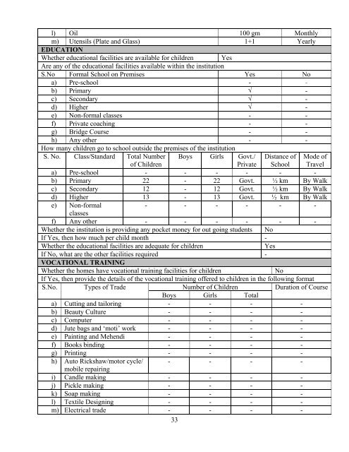 Part B State wise Profile of Child Care Institutions - Nipccd