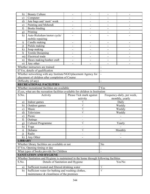 Part B State wise Profile of Child Care Institutions - Nipccd