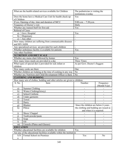 Part B State wise Profile of Child Care Institutions - Nipccd