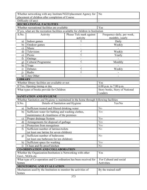 Part B State wise Profile of Child Care Institutions - Nipccd