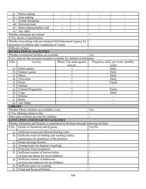 Part B State wise Profile of Child Care Institutions - Nipccd