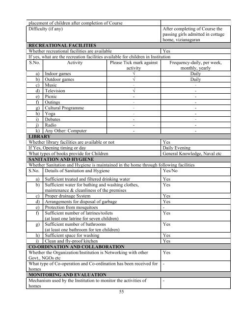 Part B State wise Profile of Child Care Institutions - Nipccd